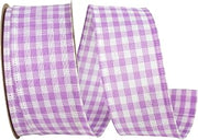 Reliant Ribbon Ribbon - Great Gingham Value Wired Edge, Lavender, 1-1/2 Inch, 10 Yards
