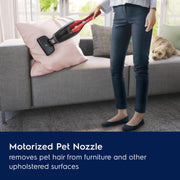 Ergorapido Pet Cordless 2-in-1 Vacuum Cleaner with Motorized Pet Nozzle for Easy Pet Hair Removal by Electrolux – 0.5 liters, Chili Red, Model EHVS3510AR