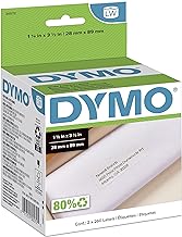 DYMO Authentic LW Mailing Address Labels for LabelWriter Label Printers, White, 1-1/8'' x 3-1/2'', 2 Rolls of 260 (30572)