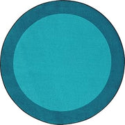 Joy Carpets Kid Essentials All Around Area Rug in Color Teal, 5'4" Round