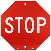 NMC SS3R Security Sign, "STOP", 12" Width x 12" Height, Rigid Plastic