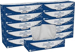 Georgia-Pacific Angel Soft Ultra Professional Series Premium 2-Ply Facial Tissue (4836014), 126 Sheets Per Box, 10 Tissue Flat Boxes Per Case