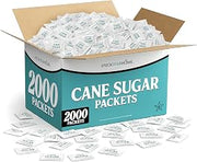 Bulk White Sugar Packets 2000 Count Individual Portion Packs for Hot Drinks Great for Restaurants Offices Schools and Home Use
