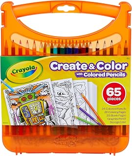 Crayola Colored Pencils Coloring Art Case with Coloring Pages, Gift For Kids, Ages 4, 5, 6, 7, 8, Packaging May Vary