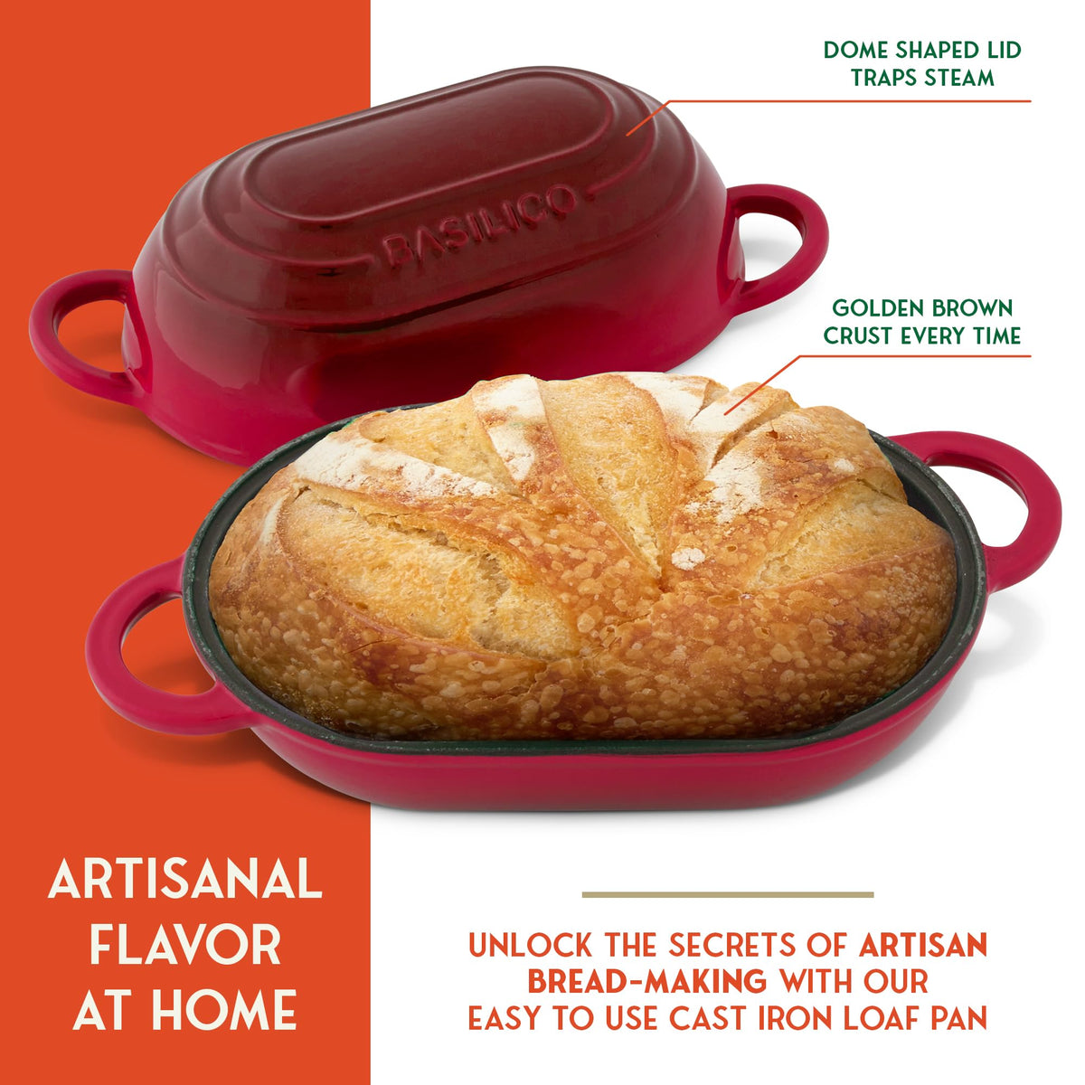 Basilico Red / 2 Qt / 9.0 kilograms Dutch Ovens