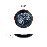 Tenmoku melamine dinnerware collection 7 1/4" lotus shape plate by Thunder Group – Melamine, Black brown, Model 1807TM