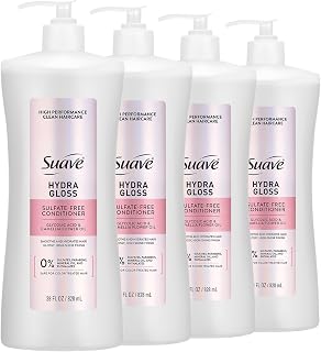 Suave Hydra Gloss Conditioner, Glycolic and Camellia Oil, 28 fl oz, 4-Pack