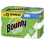 Bounty White / 1 / 60 Sheets per Roll (Pack of 6 Rolls) Paper & Plastic