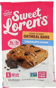 Sweet Loren's Sweet Lorens Chocolate Chunk Oatmeal Bars, 9.6 OZ