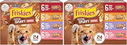 Friskies Purina Extra Gravy Wet Cat Food Chunky Variety Pack (with Chicken,Turkey,Salmon,Beef) - 5.5 oz. Cans,(Pack of 48)