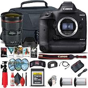 Canon EOS-1D X Mark III Camera (Body Only) with EF 24-70mm Lens Bundle | For Photography & Video | DSLR Camera + 128GB CFexpress Memory Card + Tripod + Filter Kit + Case + Photo Software + Battery