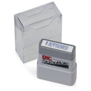 Office Pre-Inked Message Stamp by Officemate – Rubber, Blue, Model 77002