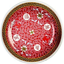 Thunder Group Longevity melamine dinnerware collection 14 1/8" plate, comes in dozen
