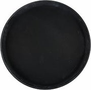 Winco 16" Black Easy Hold Rubber Lined Plastic Tray
