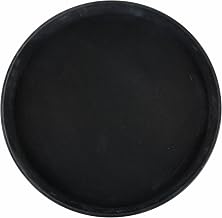 Winco 16" Black Easy Hold Rubber Lined Plastic Tray