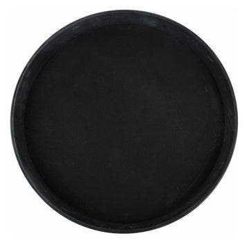 16" Black Easy Hold Rubber Lined Plastic Tray by Winco – 15.8", Plastic, Black, Model TRH-16K