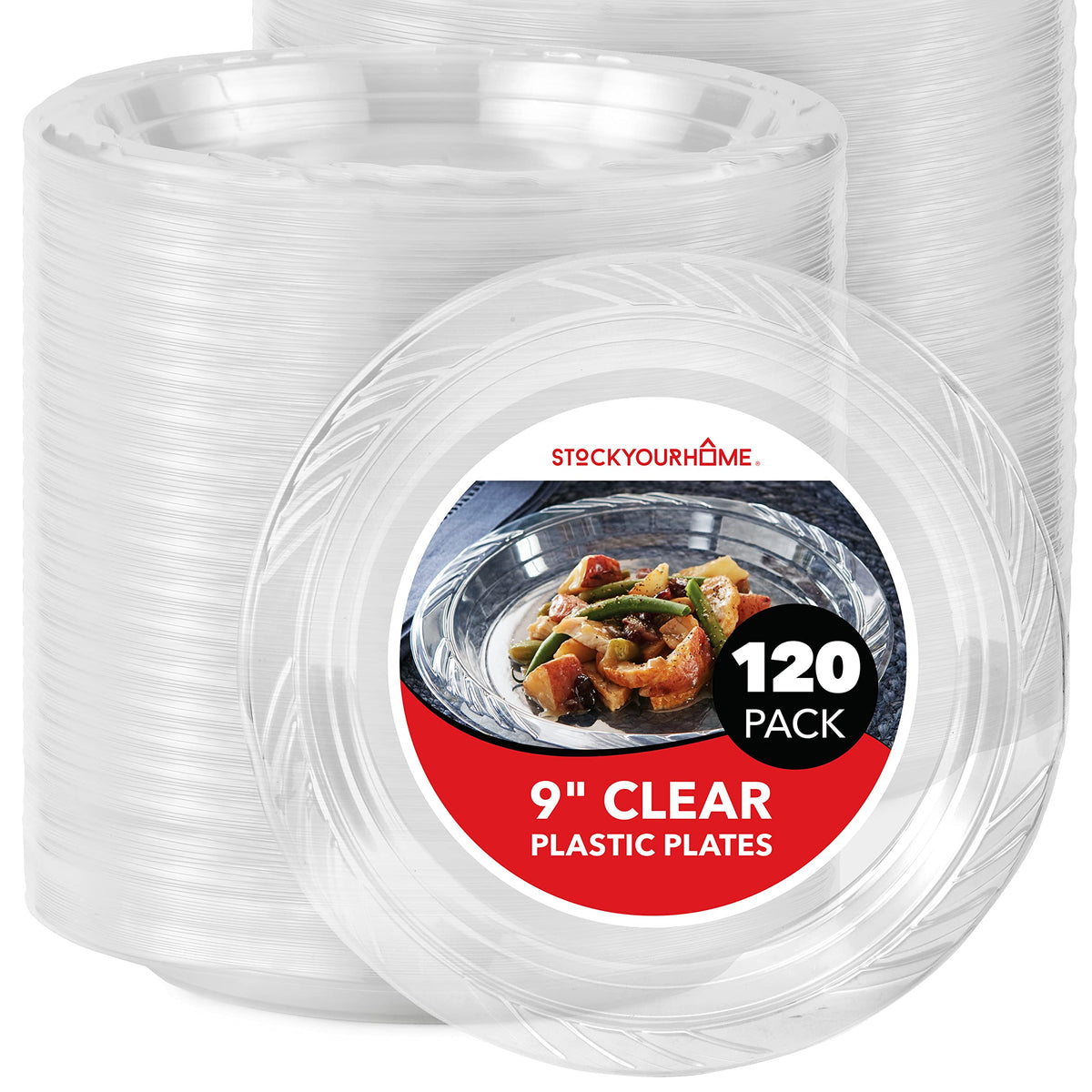 Stock Your Home 40 / 9 Inch / White Plates