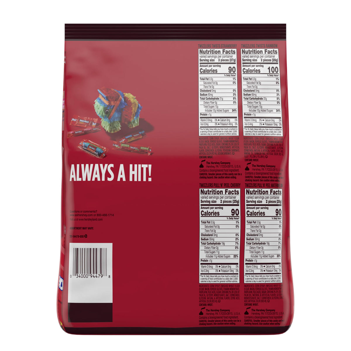 Assorted Flavored Licorice Style by Twizzlers – 46.34 Ounce (Pack of 8), Assorted, Pack of 8, Model 10034000944795
