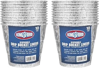 Kingsford Disposable Drip Bucket Liners, 5 Inch Top, 10 Count, 2-Pack