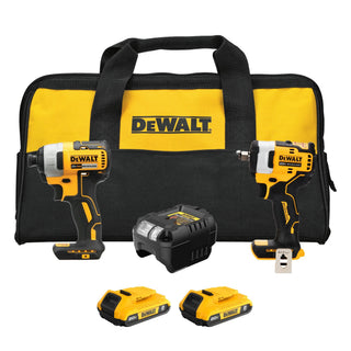 20V MAX Cordless Impact Driver and Impact Wrench Combo () by DEWALT – Black, Yellow, Model DCK242D2