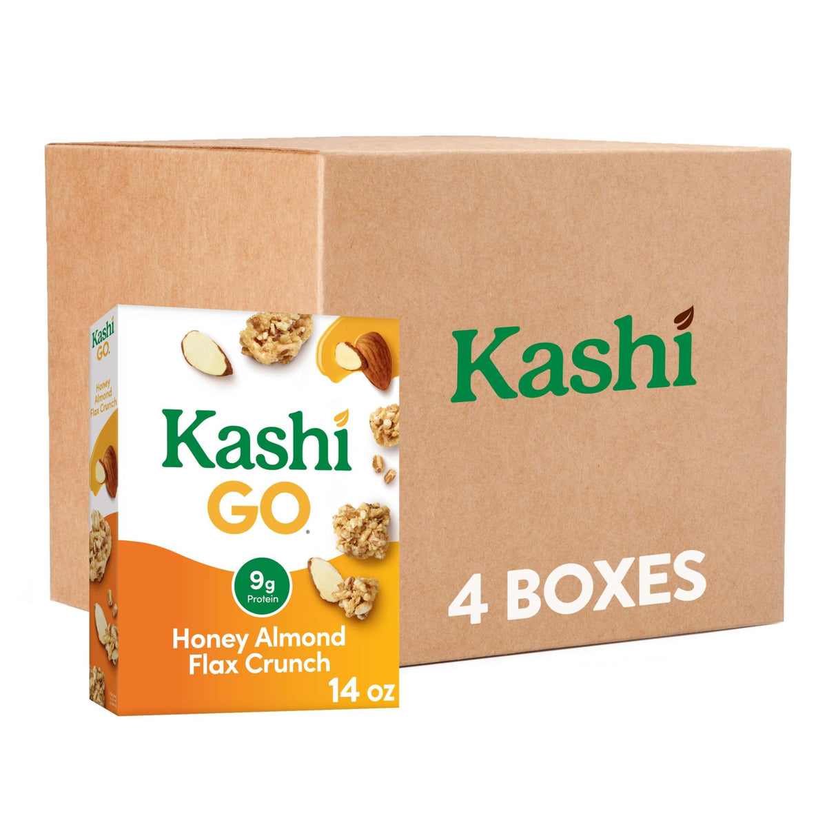 Kashi Honey Almond Flax Crunch / 14 Ounce (Pack of 4) / Crunch! Honey Almond Flax Cold Cereal