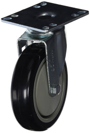 Universal Plate Caster Set by Winco – Medium, Plastic, Black, Pack of 2, Model CT-33