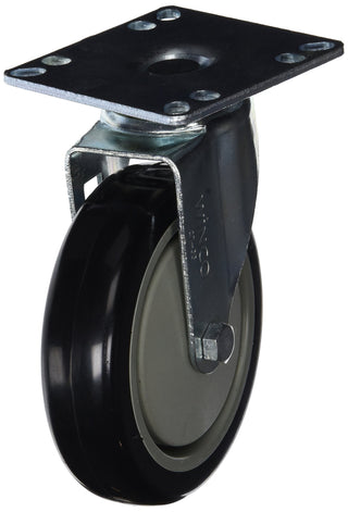 Universal Plate Caster Set by Winco – Medium, Plastic, Black, Pack of 2, Model CT-33