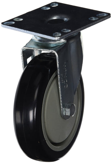 Universal Plate Caster Set by Winco – Medium, Plastic, Black, Pack of 2, Model CT-33