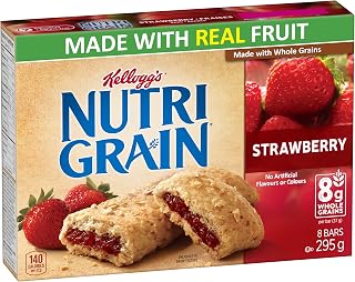 Kellogg's Nutri-Grain, Strawberry Cereal Bars, 295g/10.4oz., 8ct, (Imported from Canada}
