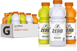 Gatorade Zero Sugar Thirst Quencher, Glacier Cherry Variety Pack, 20 Fl Oz (Pack of 12)