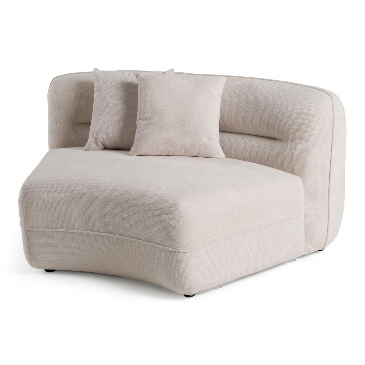 Nomad - Modern Off-White Fabric Curved Sectional Sofa by Limari Home – Fabric, Off-white, Model LIM-82127