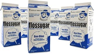 Gold Medal Blue Raspberry Cotton Candy Floss Sugar, 52 oz - 1/2 Gallon, 6 Pack