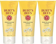 Burt's Bees Face Wash, Deep Facial Cleansing Cream, College Back to School Dorm Essentials, All Natural Cleanser with Chamomile, 6 Ounce (Pack of 3) (Packaging May Vary)