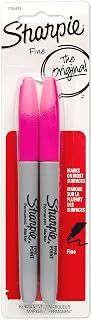 Sharpie Permanent Markers, Fine Point, Magenta, 2-Pack (1765443)