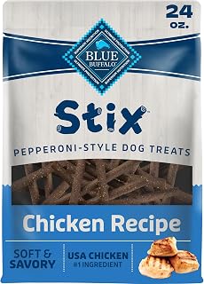 Blue Buffalo Stix Chicken Pepperoni-Style Dog Treats, 24 oz