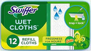 Swiffer Sweeper Wet Mopping Pad Multi Surface Refills for Floor Mop, Gain scent, White, 12 Count