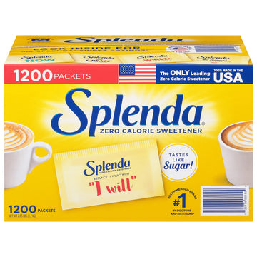 Sweetener, 1200 Count, 2.65 lbs (Packaging may vary) by SPLENDA – 40.96 Ounce (Pack of 1), Model SCJ1080087
