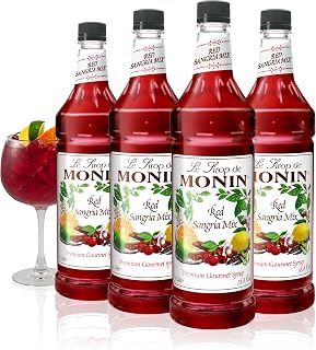 Monin Red Sangria Mix, 48-Ounce Packages (Pack of 4)