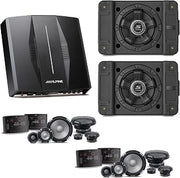 Alpine PXE-C80-88 OPTIM8 8-Channel Hi-Res Digital Sound Processor Amplifier w/ (2) SS-SB12 Subwoofer, (2) R2-S653 Bundle