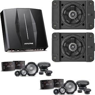 Alpine PXE-C80-88 OPTIM8 8-Channel Hi-Res Digital Sound Processor Amplifier w/ (2) SS-SB12 Subwoofer, (2) R2-S653 Bundle