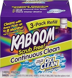Kaboom Scrub Free! Continuous Clean with OxiClean, 3-Pack Refill