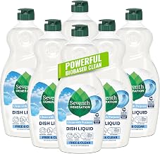 Seventh Generation Dish Liquid Soap Free & Clear liquid soap Pack of 6 Dishwashing Soap Dish Soap for sensitive skin 19 oz