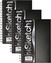 UCreate Poly Cover Sketch Book, Heavyweight, 9" x 6", 75 Sheets, Pack of 3