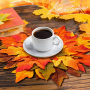 SmoothNovelty Fall Placemats, 15 Inch Maple Leaf Set, Multicolor