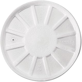 Dart Vented Foam Lids, 8 Oz To 60 Oz Cups, White, 50/pack, 10 Packs/carton