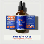 Methylene Blue 0.5% Liquid by PureGood – 2 Ounces, 60.0 milliliters, Glass, Amber, Model PG 1036