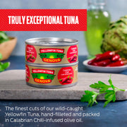 Genova Yellowfin Tuna in Calabrian Chili / 5 Ounce (Pack of 12) / 12 Tuna Fish