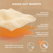 Bedsure Electric Heated Throw, 6 Heat Levels with 6 Timers up to 10 Hours, Grey