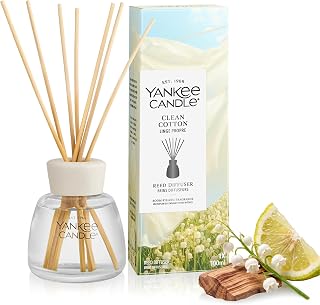Yankee Candle Reed Diffuser | Clean Cotton | For Small to Medium Rooms | Up to 10 Weeks Fragrance