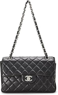 Chanel, Pre-loved Black Quilted Lambskin Double Sided Flap Small, Black